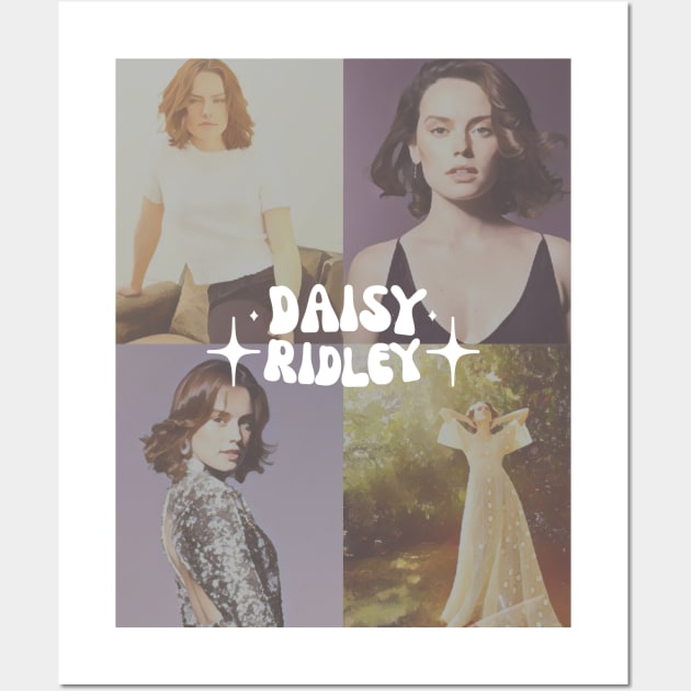 groovy aesthetic daisy ridley  (perfect for your average rey skywalker stan) • star wars cast collection Wall Art by shopanniekat